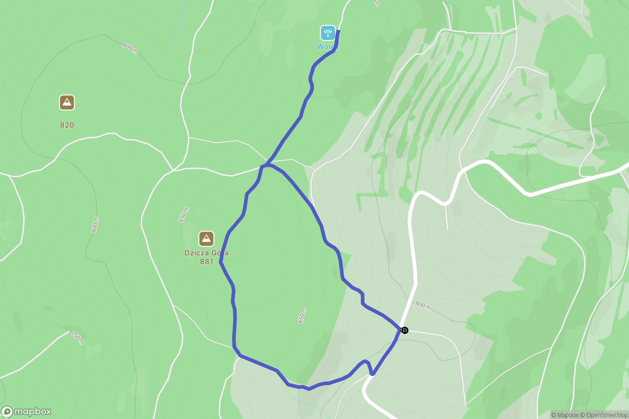 Pisarzowice: mapa trasy - Poland