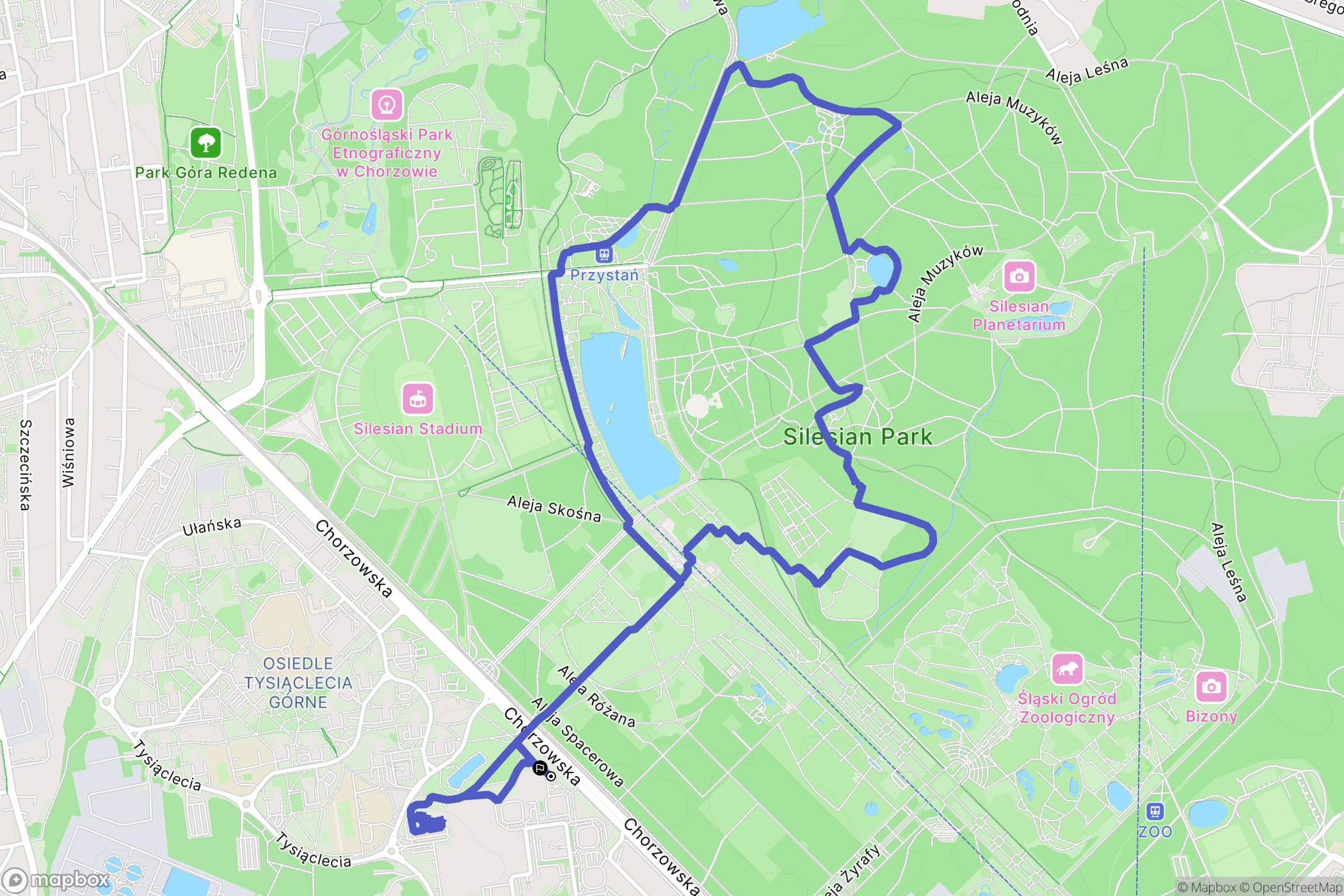 Katowice: mapa trasy - Poland