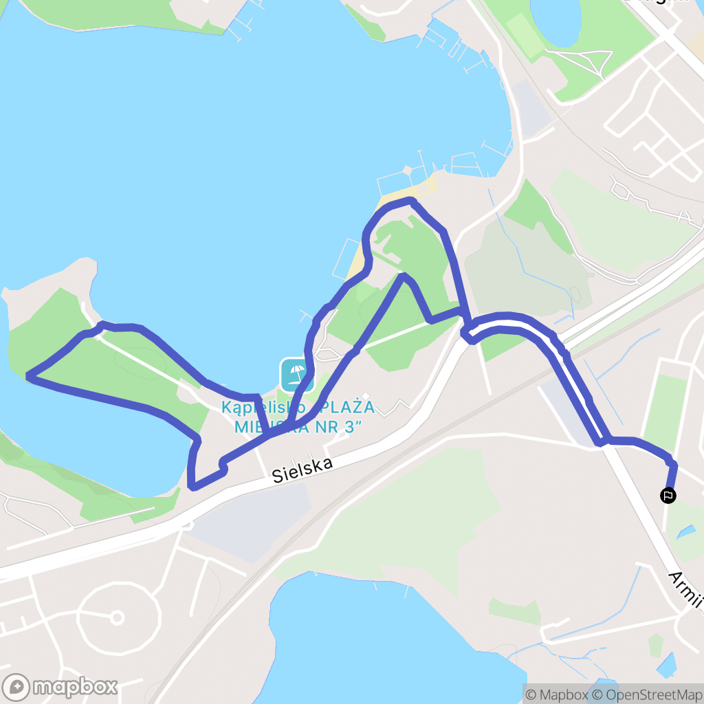 Olsztyn: mapa trasy - Poland