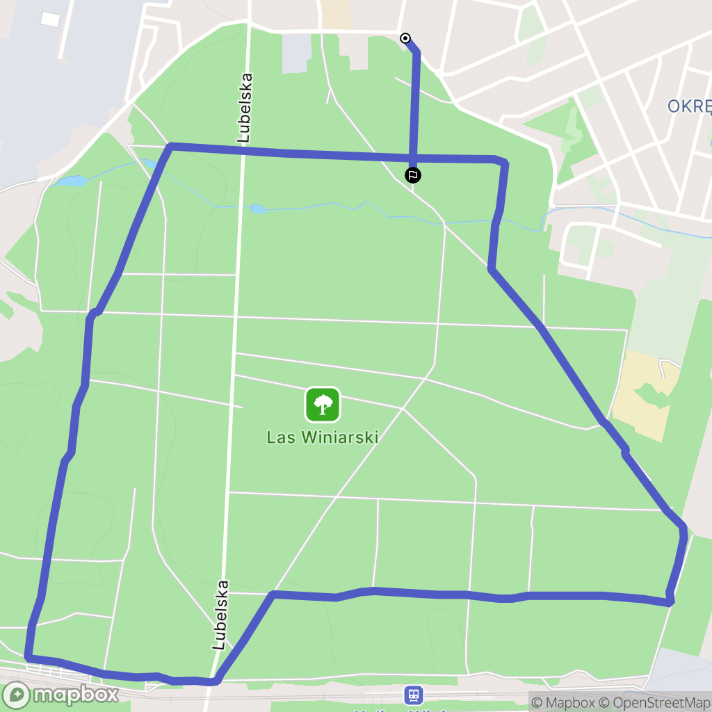 Kalisz: mapa trasy - Poland