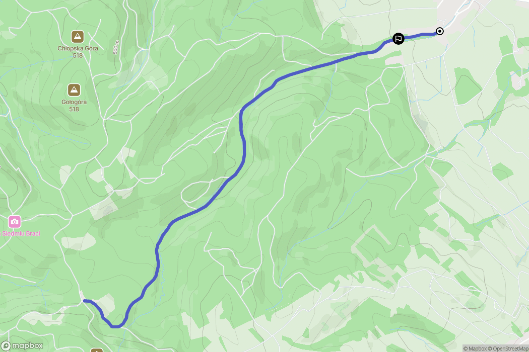 Bojanice: mapa trasy - Poland