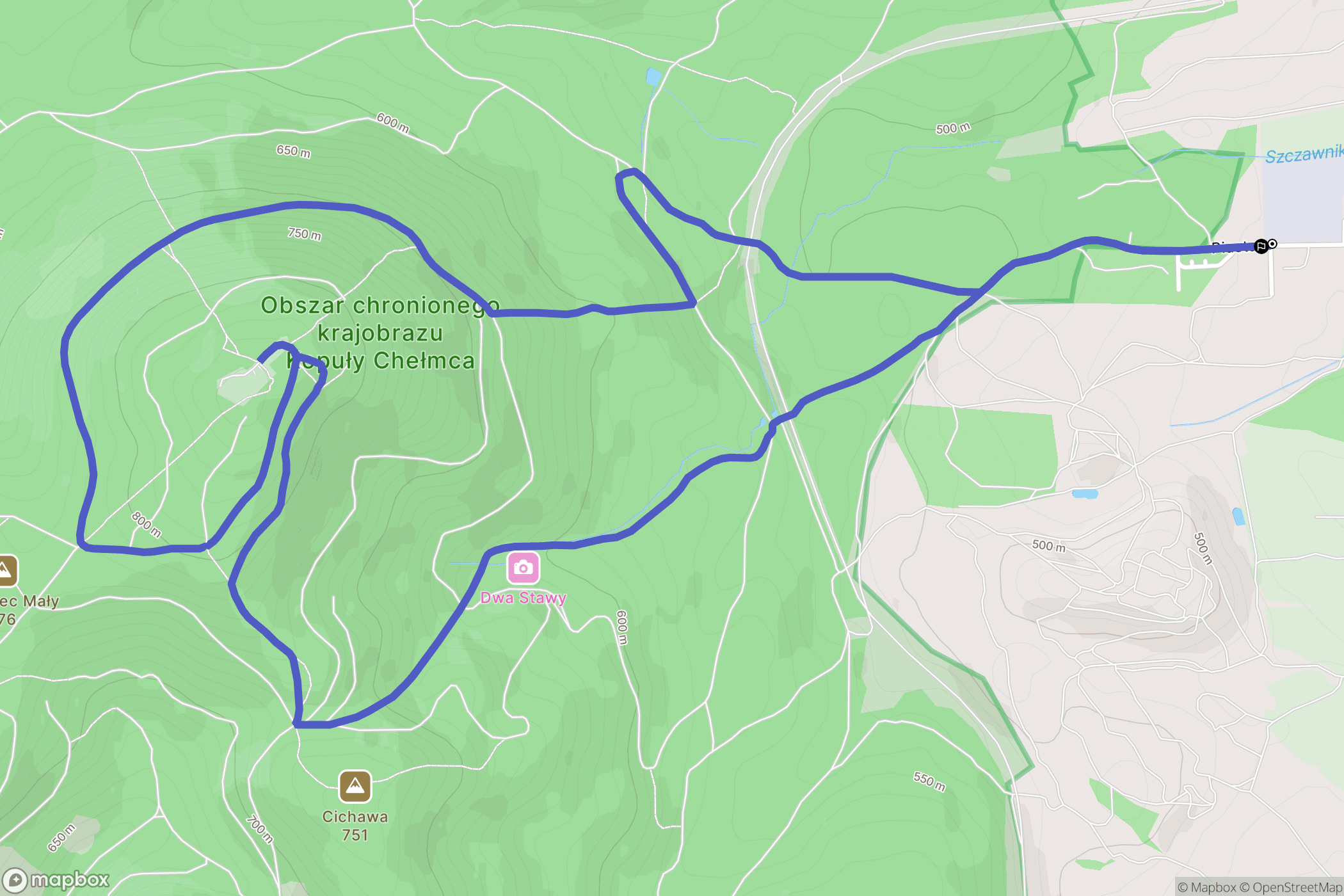 Wałbrzych: mapa trasy - Poland