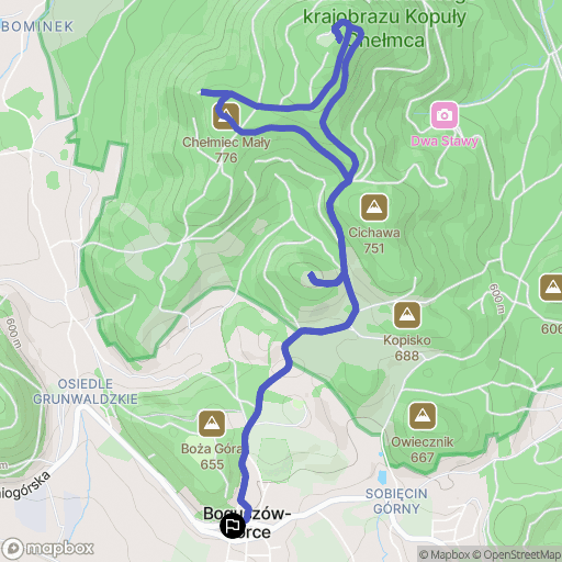 Boguszów-Gorce: mapa trasy - Poland