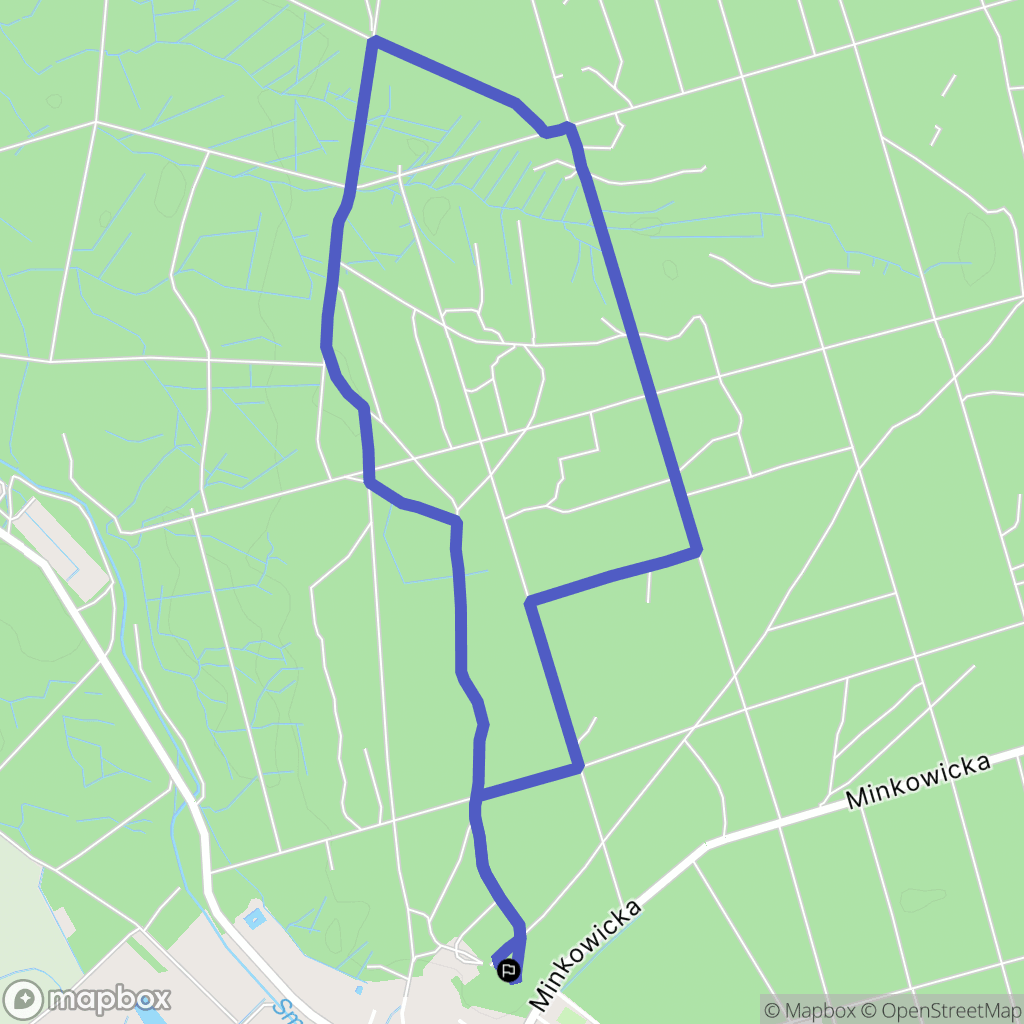 Janików: mapa trasy - Poland