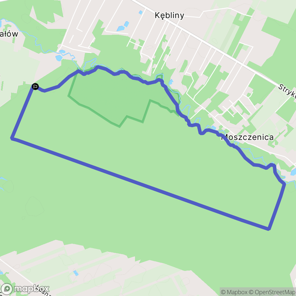 Kębliny: mapa trasy - Poland