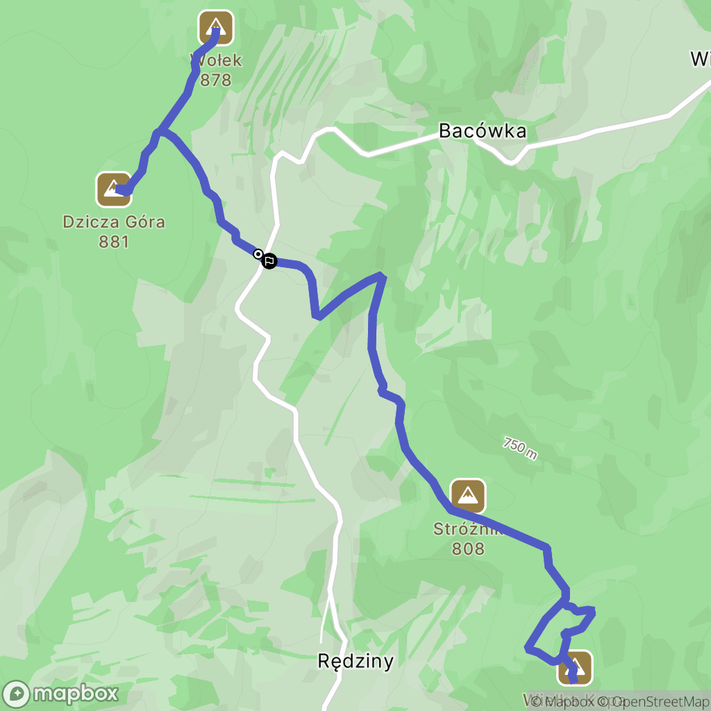 Pisarzowice: mapa trasy - Poland