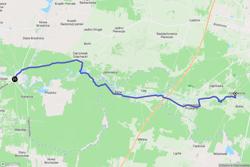 Podcerkawizna: mapa trasy - Poland