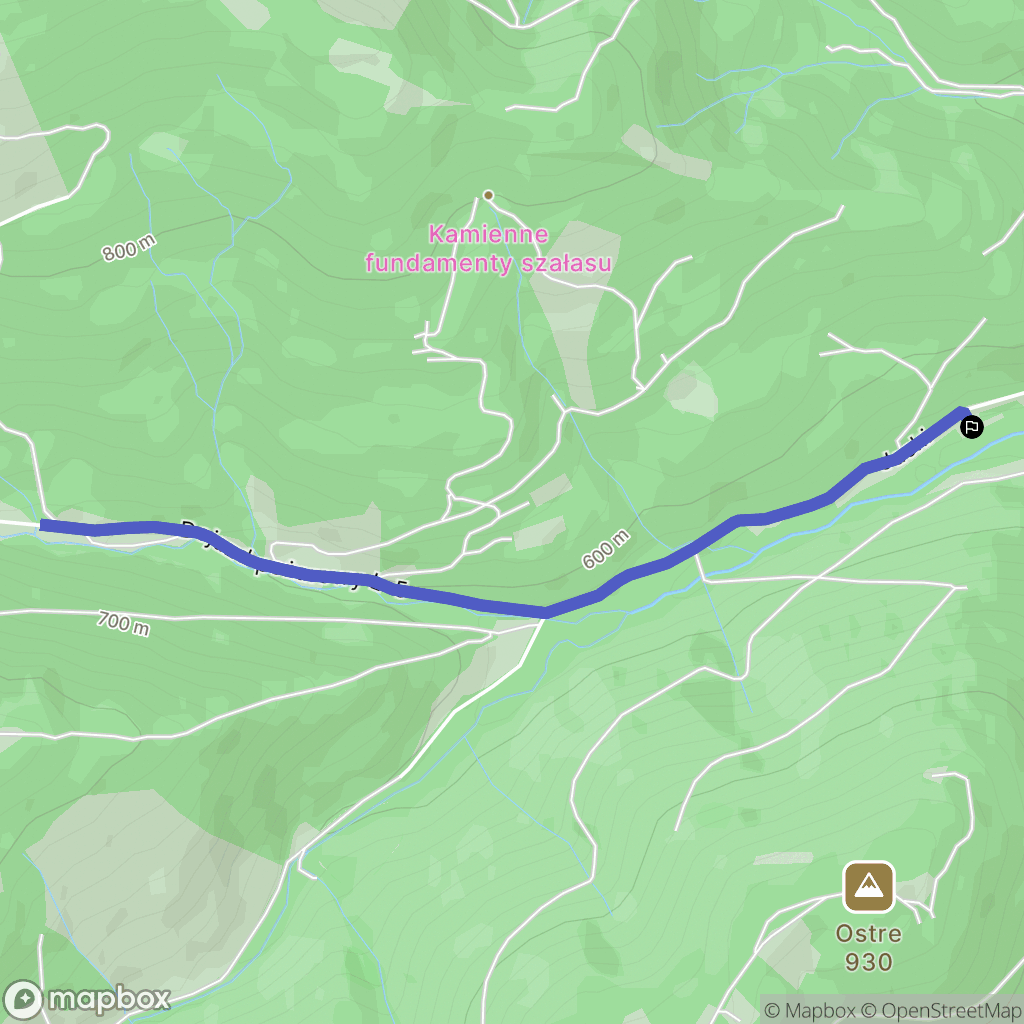 Lipowa: mapa trasy - Poland