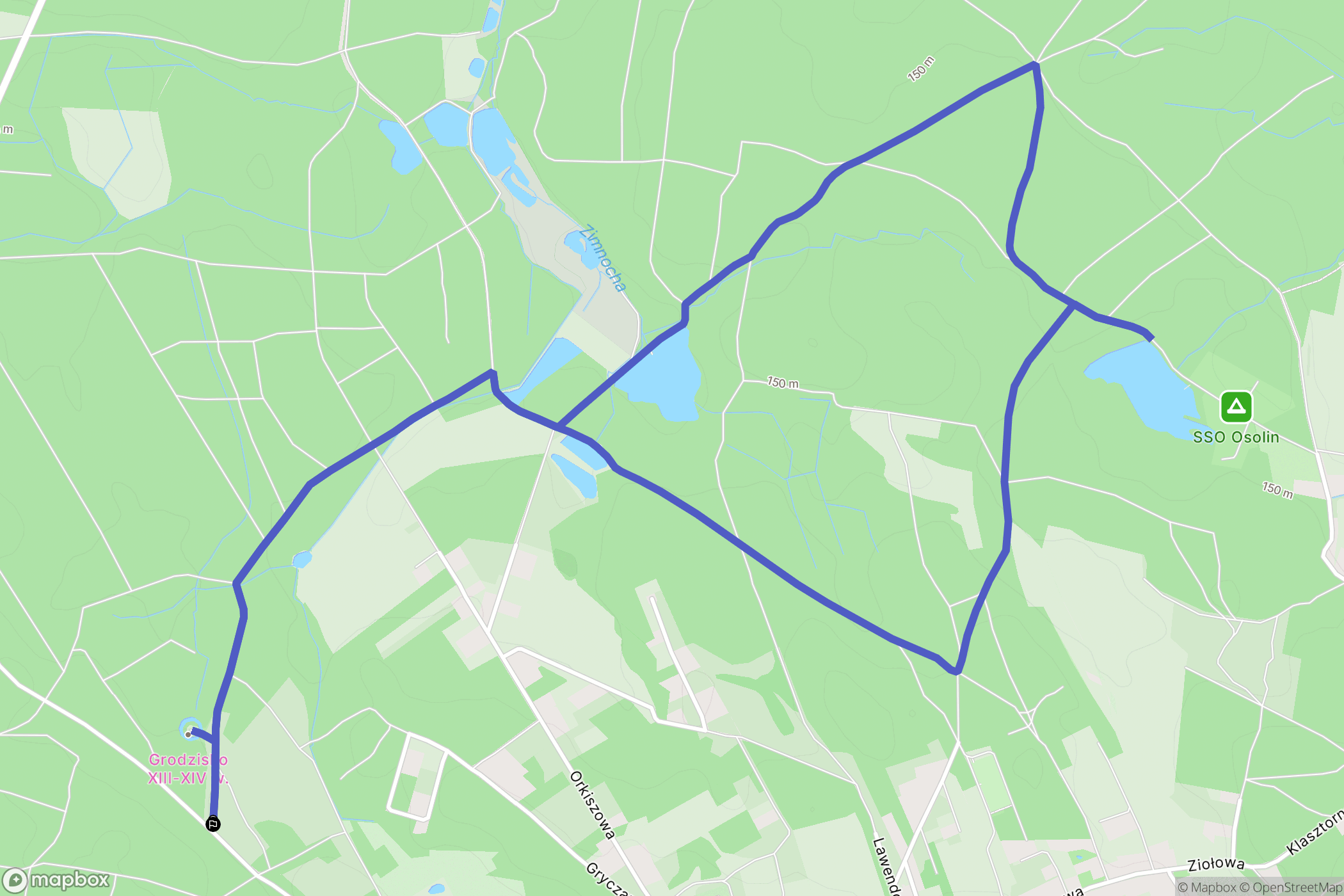 Bagno: mapa trasy - Poland