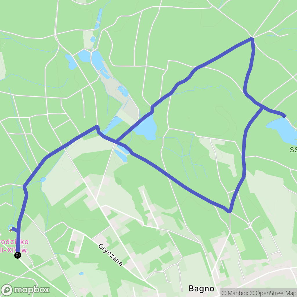 Bagno: mapa trasy - Poland