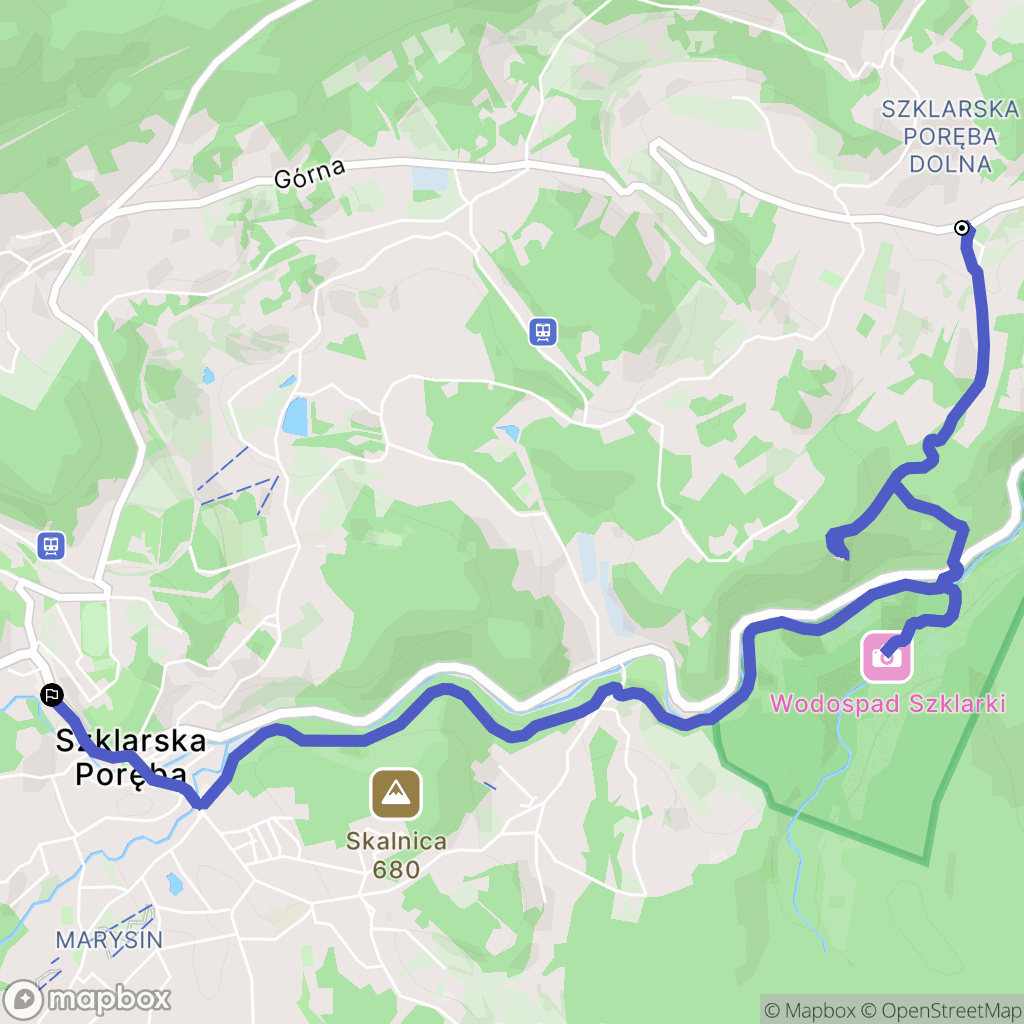 Szklarska Poręba: mapa trasy - Poland