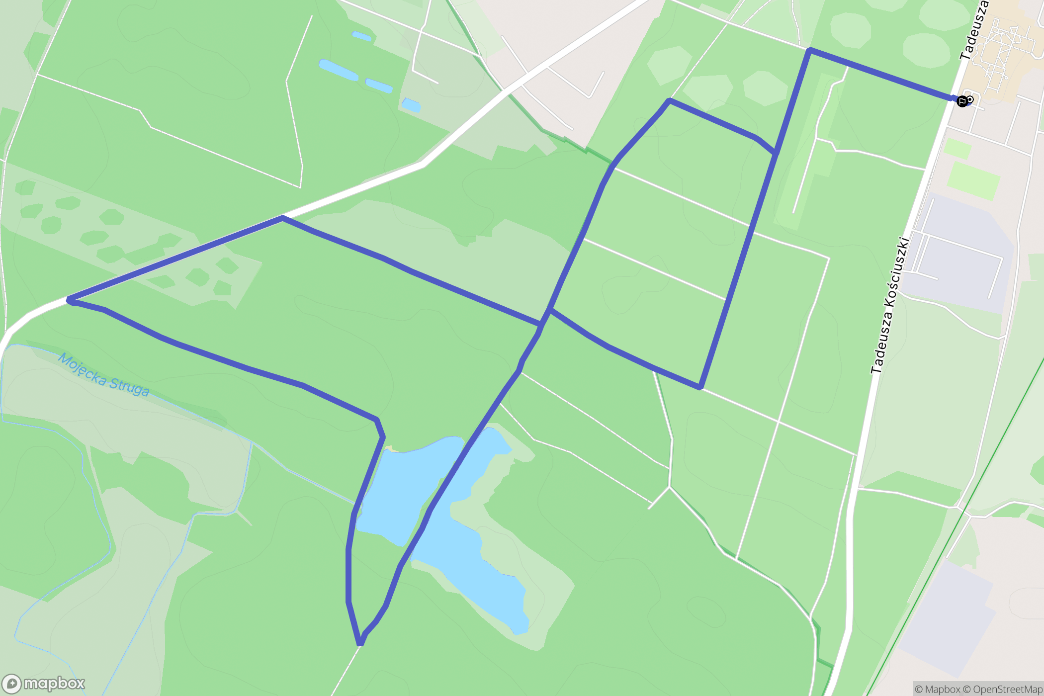 Wołów: mapa trasy - Poland