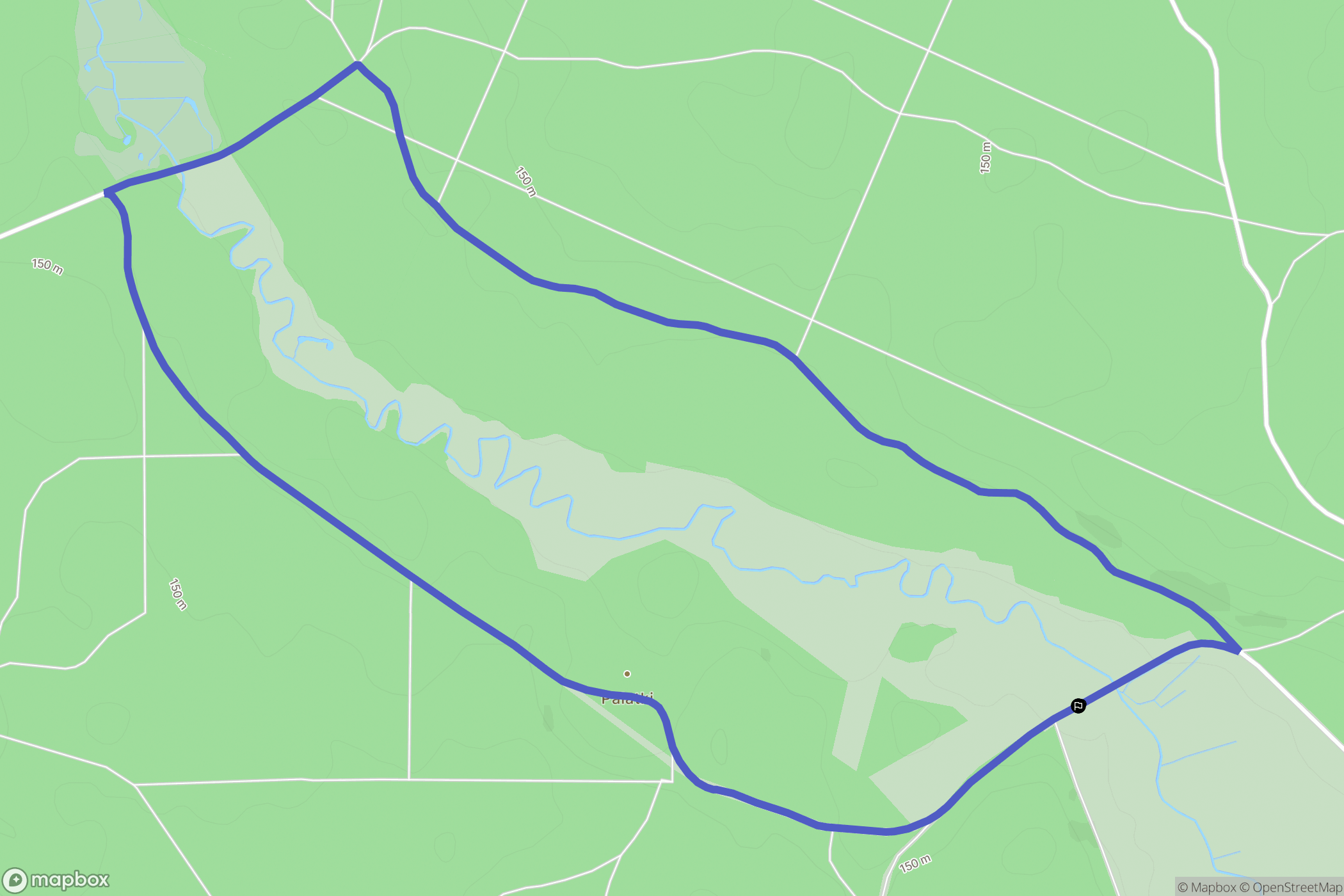 Pałatki: mapa trasy - Poland