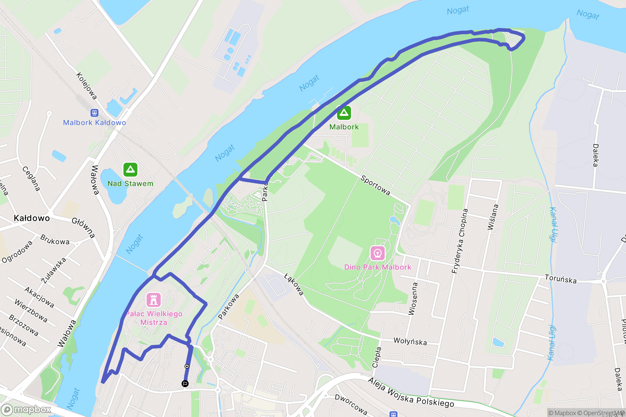 Malbork: mapa trasy - Poland