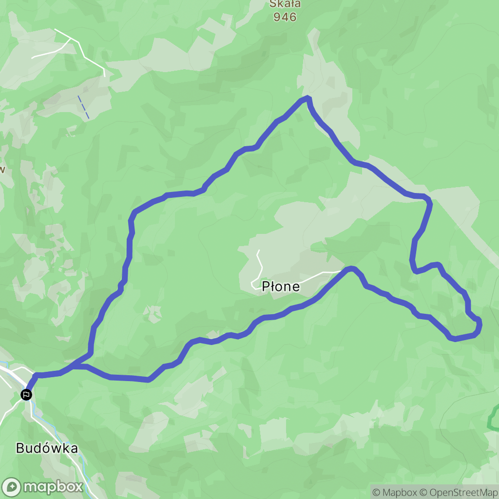 Żabnica: mapa trasy - Poland