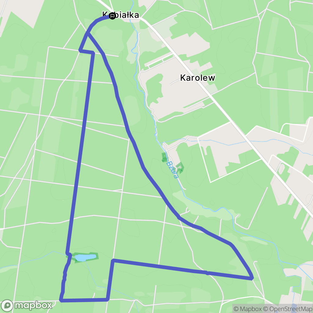 Stare Krasnodęby: mapa trasy - Poland