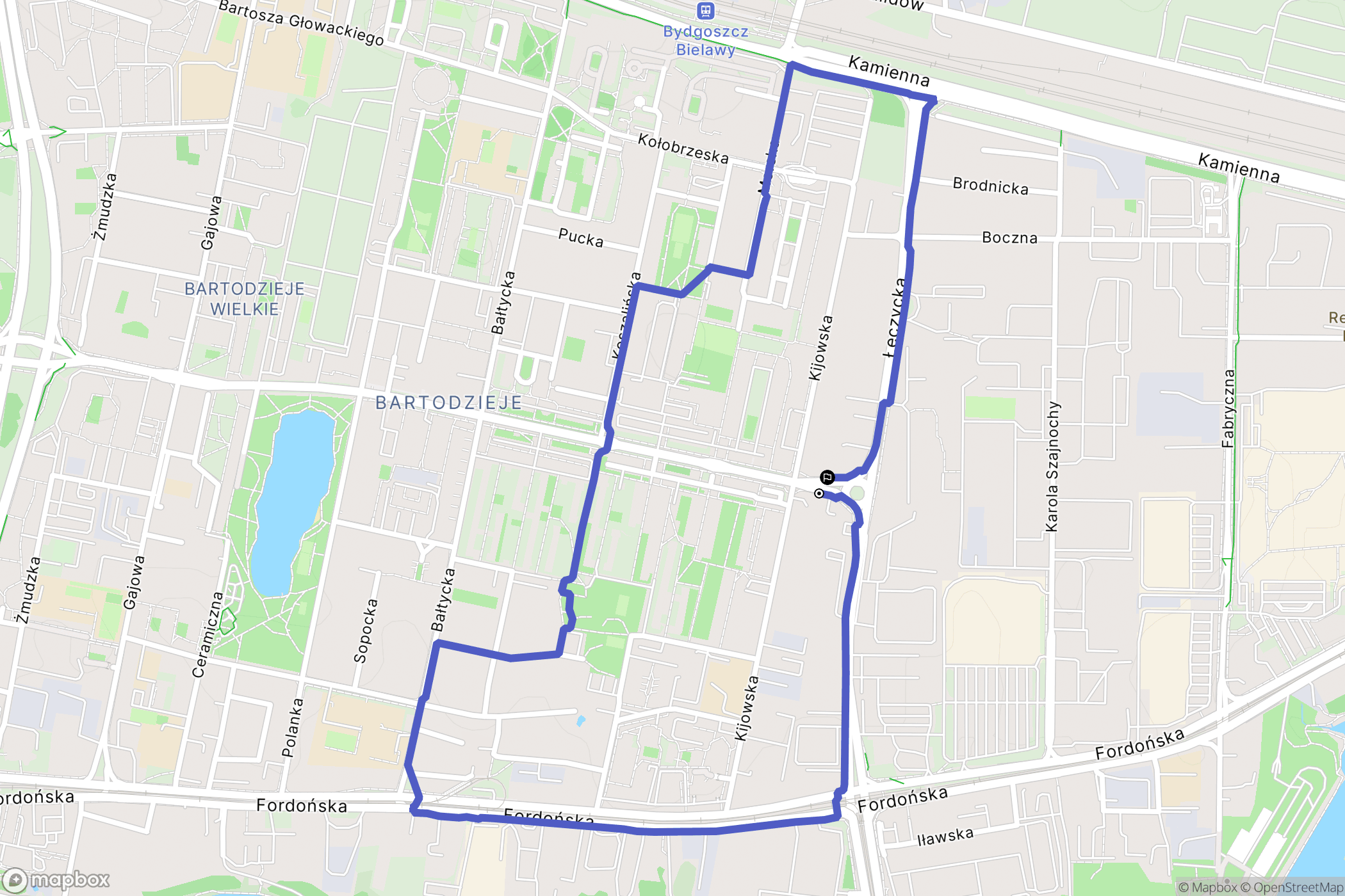 Bydgoszcz: mapa trasy - Poland