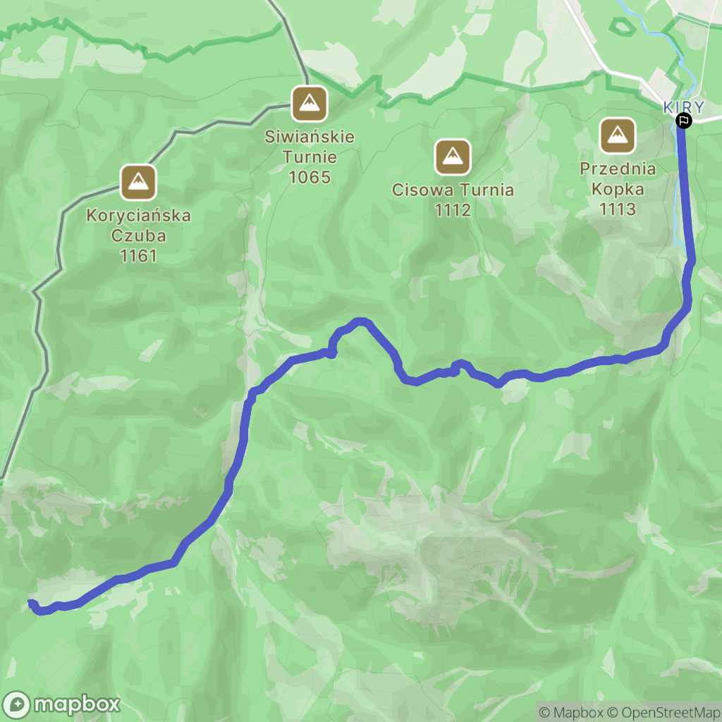 Kościelisko: mapa trasy - Poland