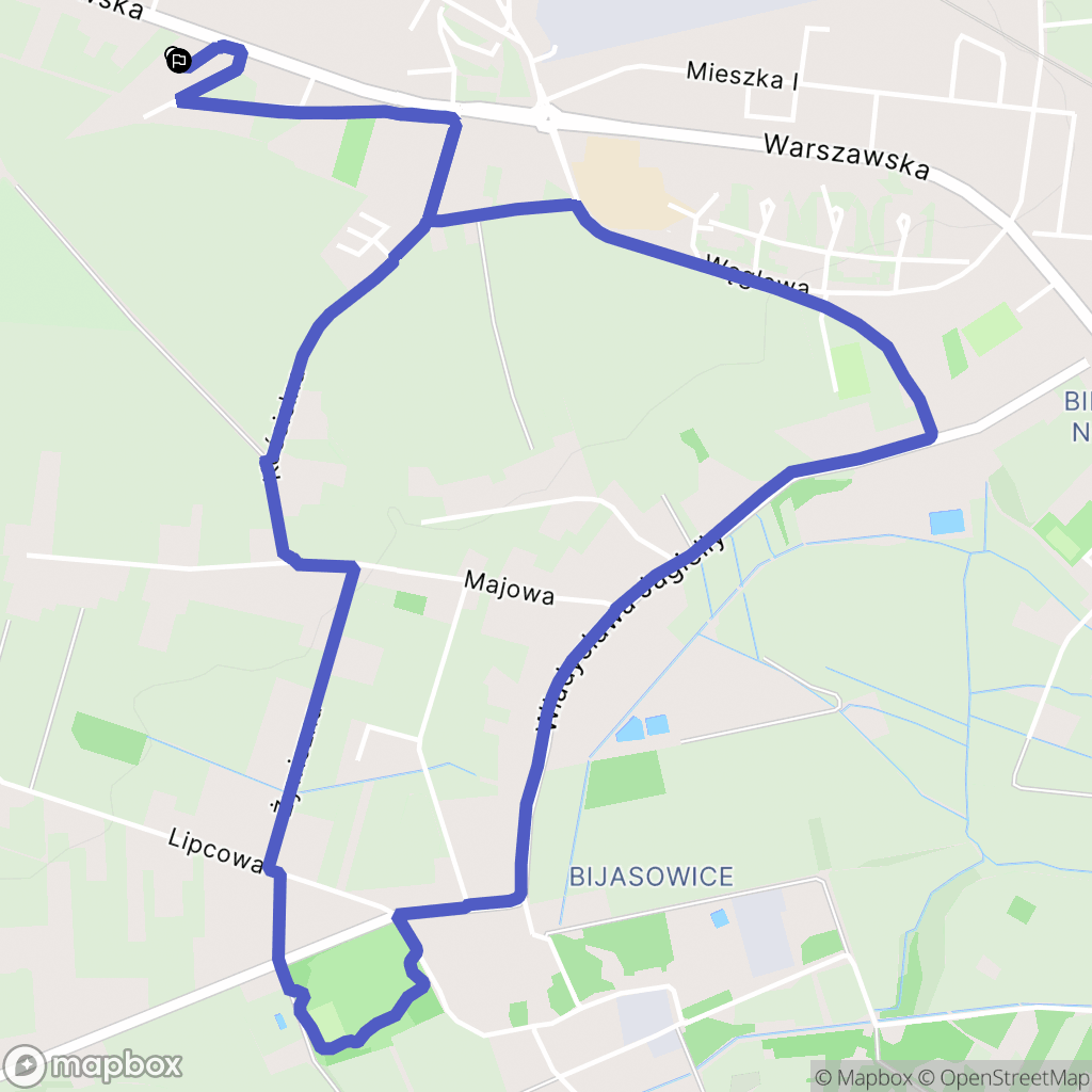 Bieruń: mapa trasy - Poland