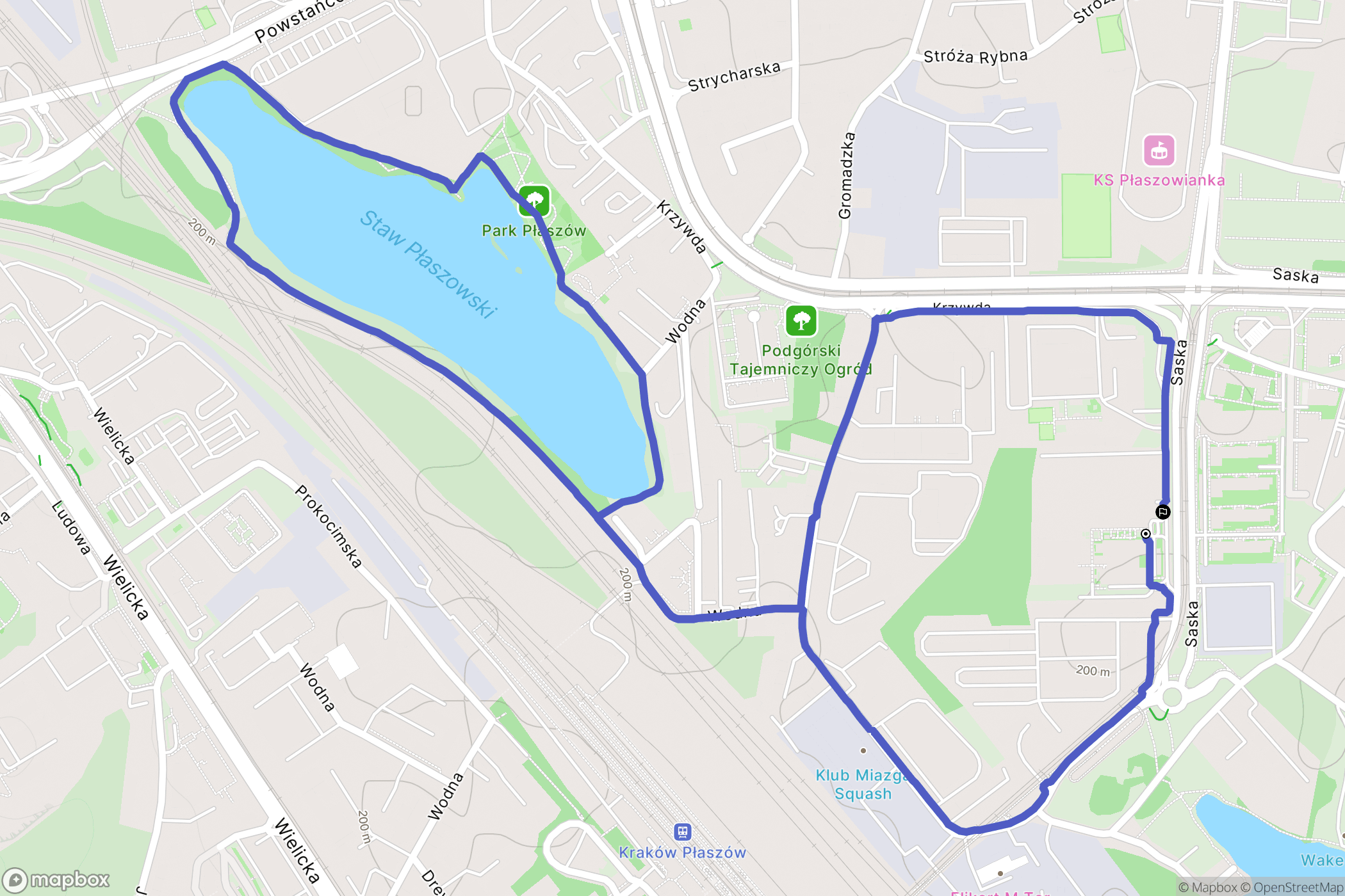 Kraków: mapa trasy - Poland
