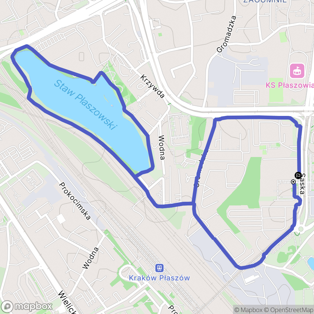 Kraków: mapa trasy - Poland