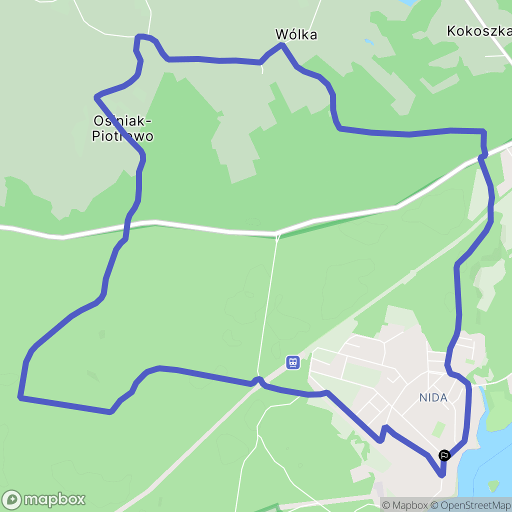 Ruciane-Nida: mapa trasy - Poland