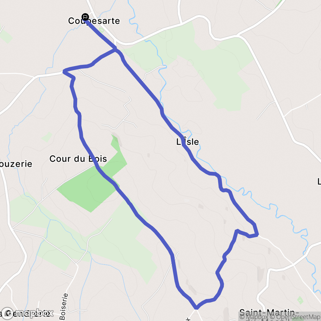 Mézidon Vallée d'Auge : carte du parcours de randonnée - France