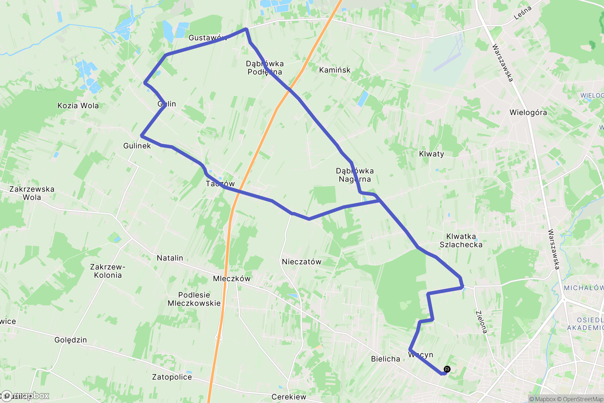 Radom: mapa trasy - Poland