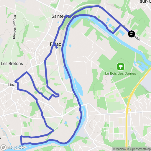Saint-Yrieix-sur-Charente : carte du parcours de randonnée - France