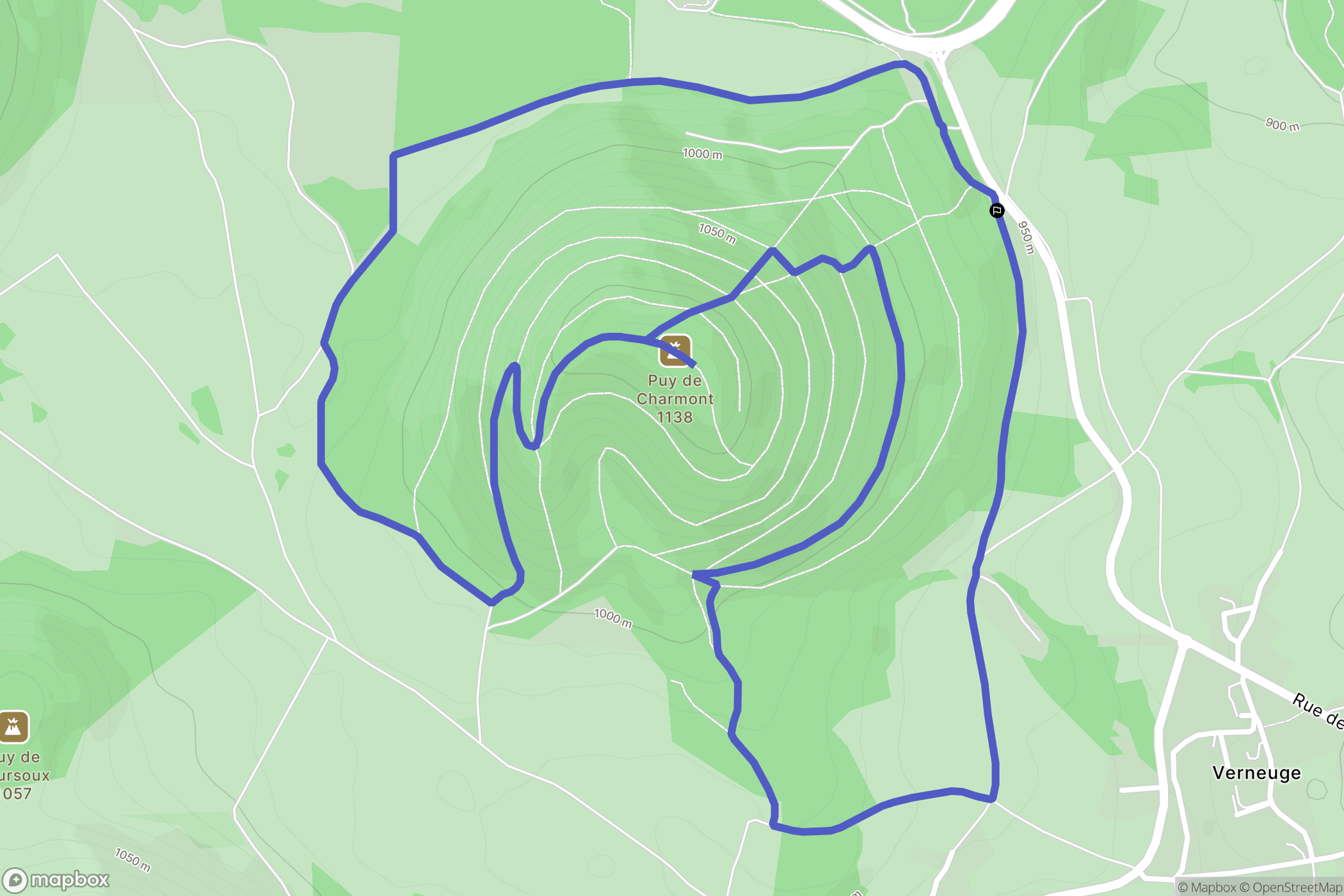 Aydat : carte du parcours de randonnée - France