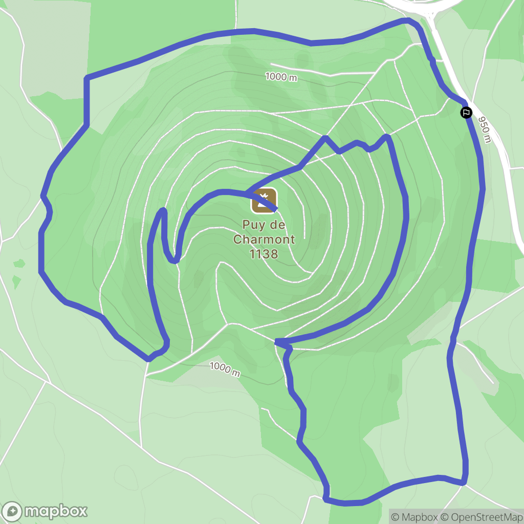 Aydat : carte du parcours de randonnée - France