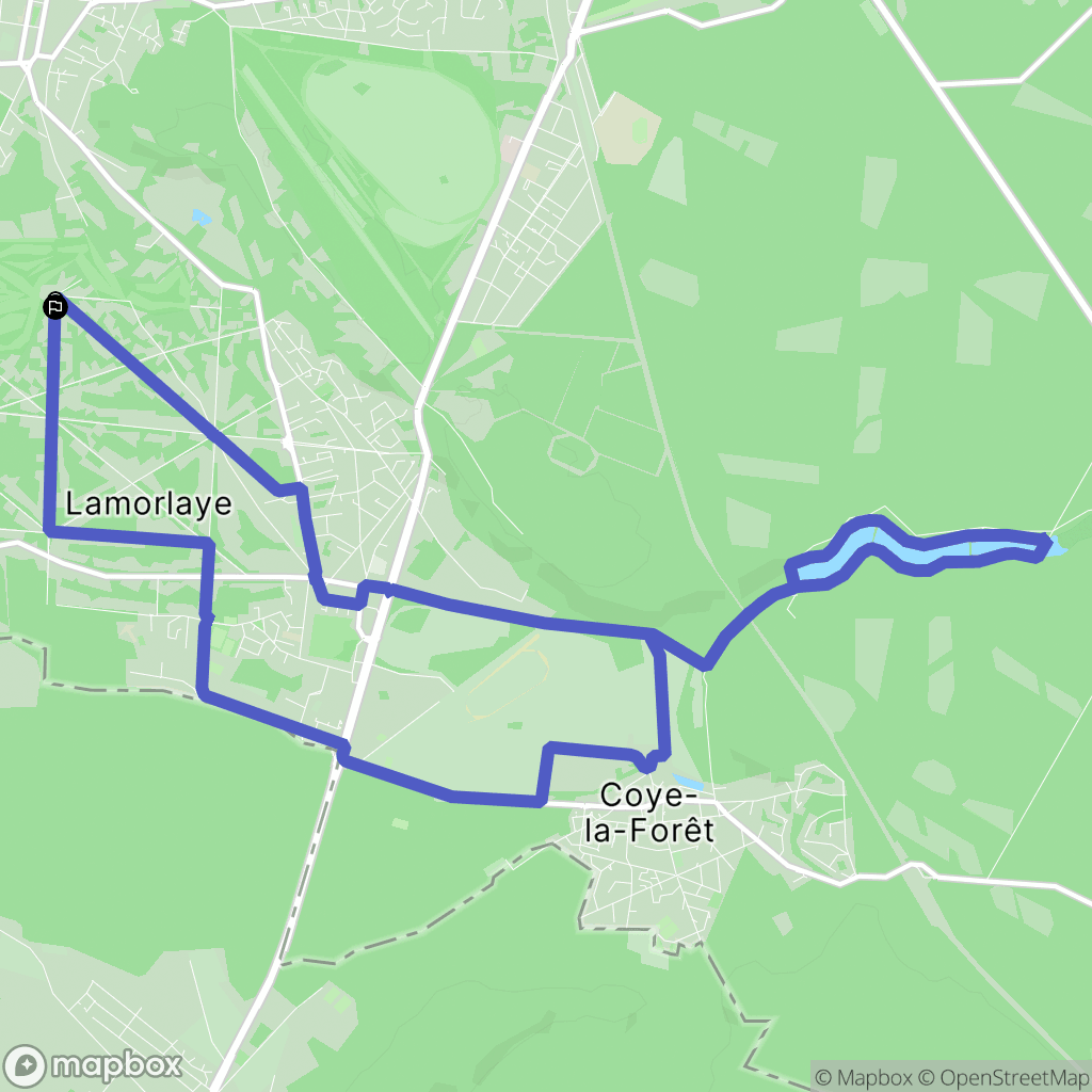 Lamorlaye : carte du parcours de randonnée - France