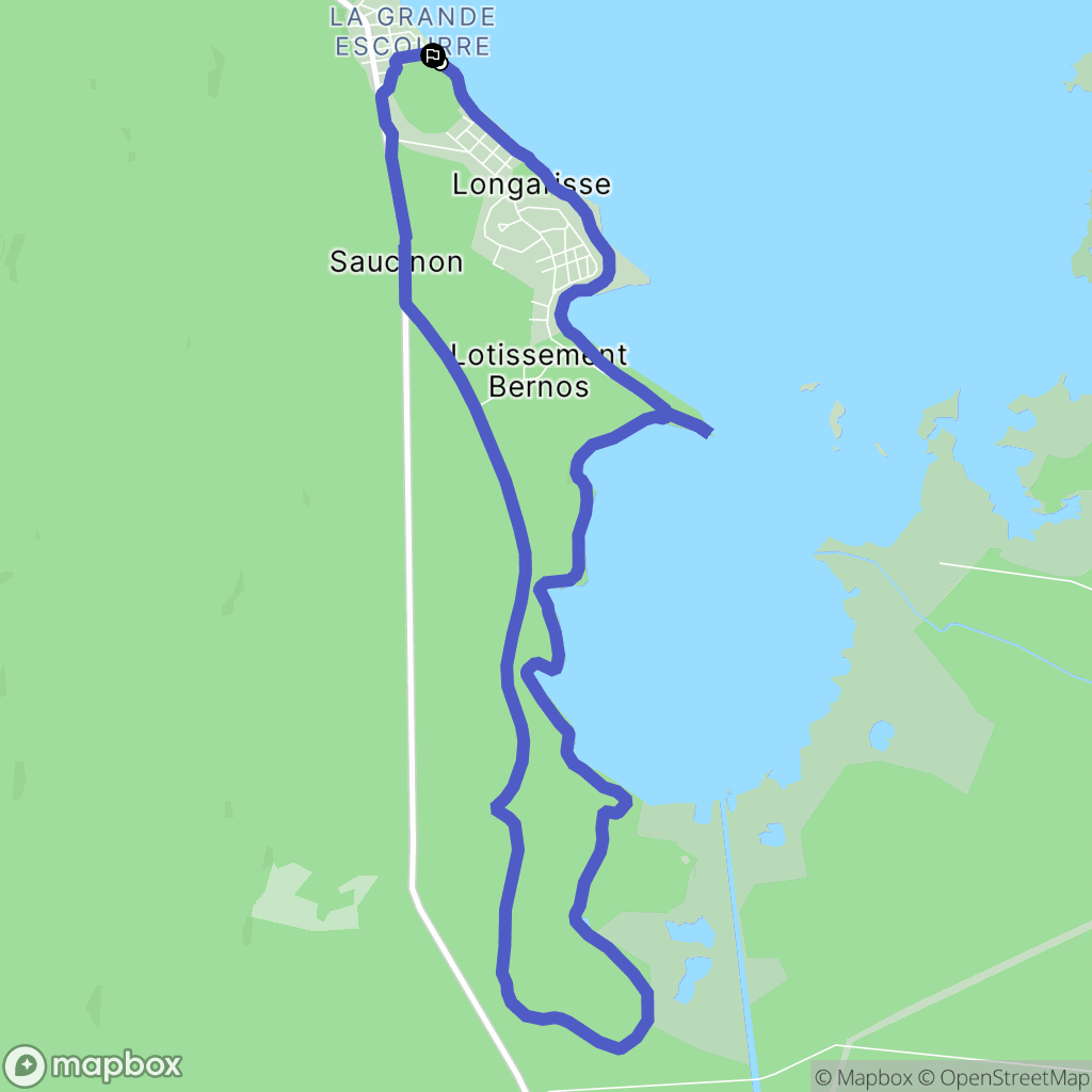 Lacanau : carte du parcours de randonnée - France