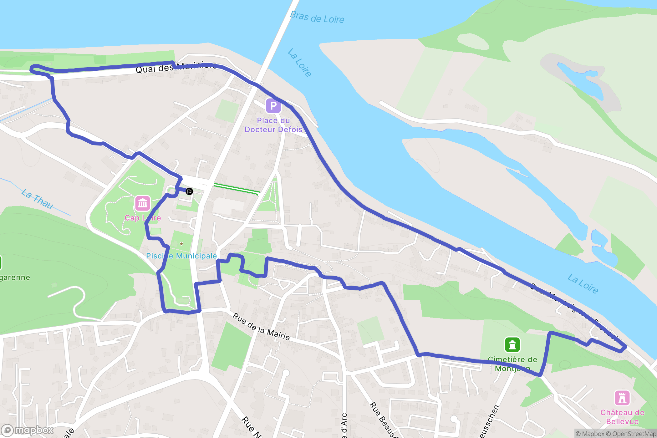 Mauges-sur-Loire : carte du parcours de randonnée - France