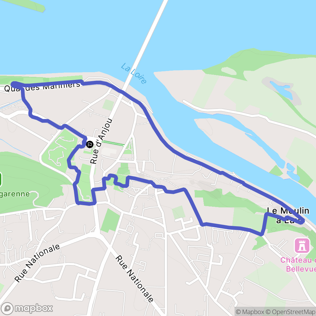 Mauges-sur-Loire : carte du parcours de randonnée - France