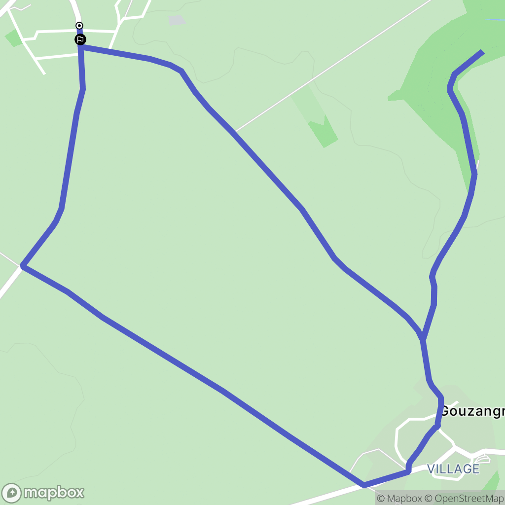 Commeny : carte du parcours de randonnée - France