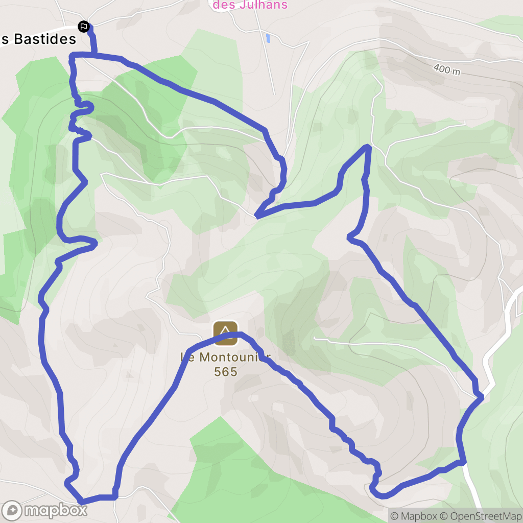 Roquefort-la-Bédoule : carte du parcours de randonnée - France