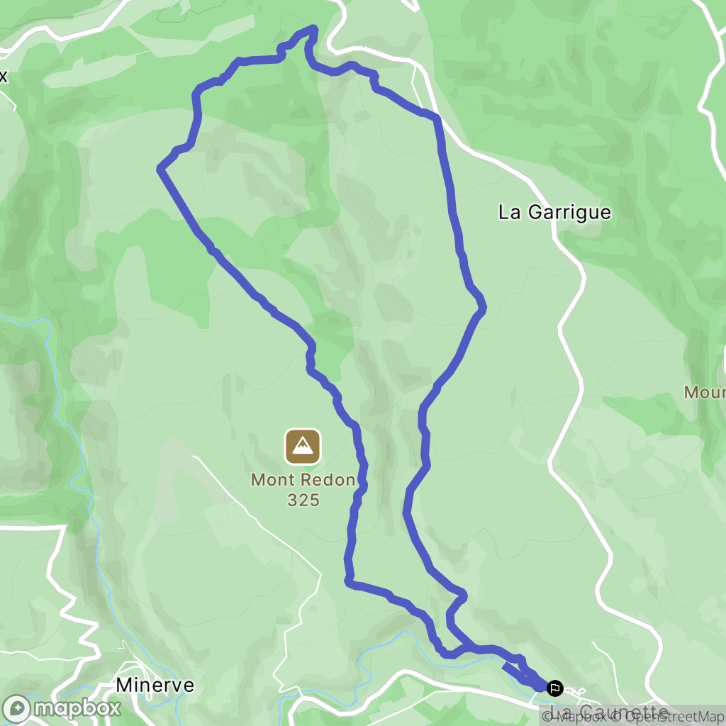 La Caunette : carte du parcours de randonnée - France