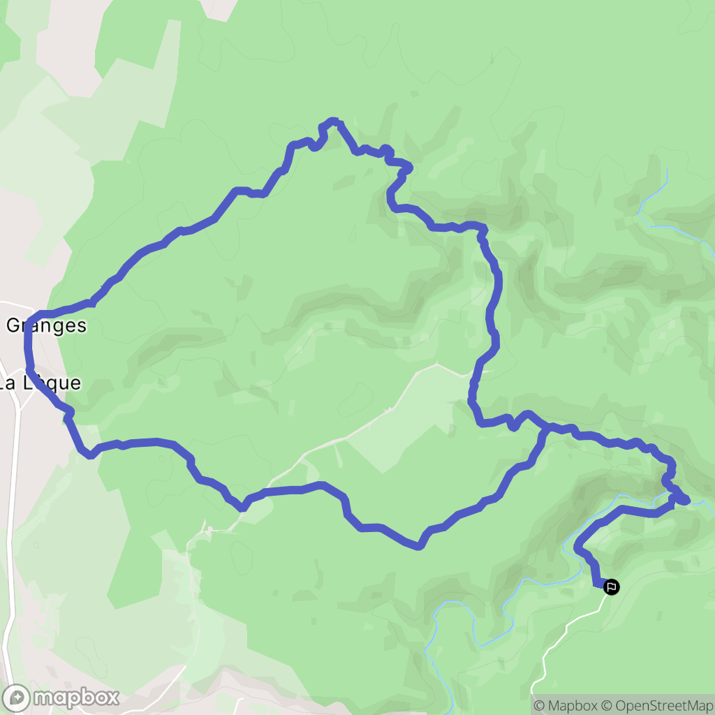Lussan : carte du parcours de randonnée - France