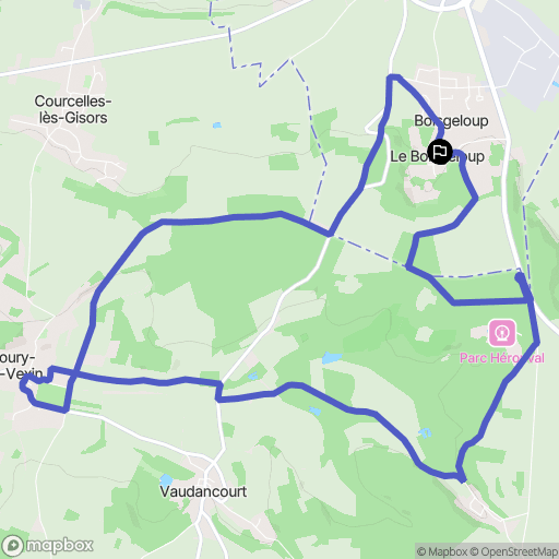 Gisors : carte du parcours de randonnée - France