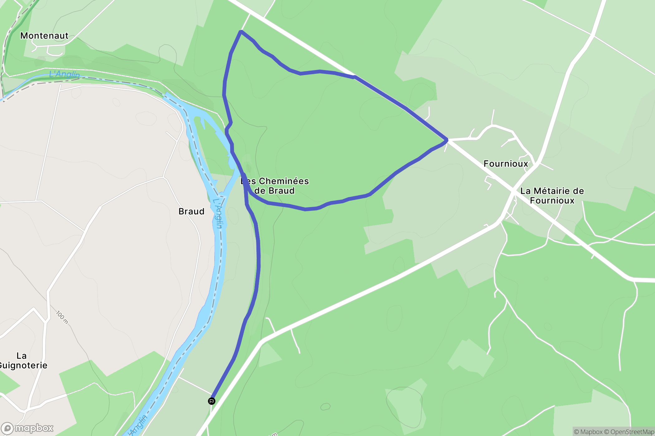 Lurais : carte du parcours de randonnée - France