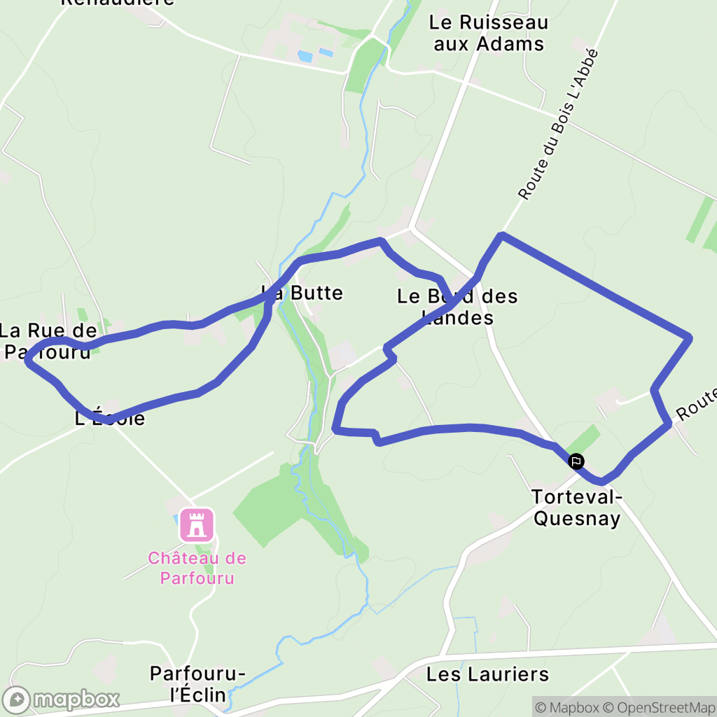 Aurseulles : carte du parcours de randonnée - France