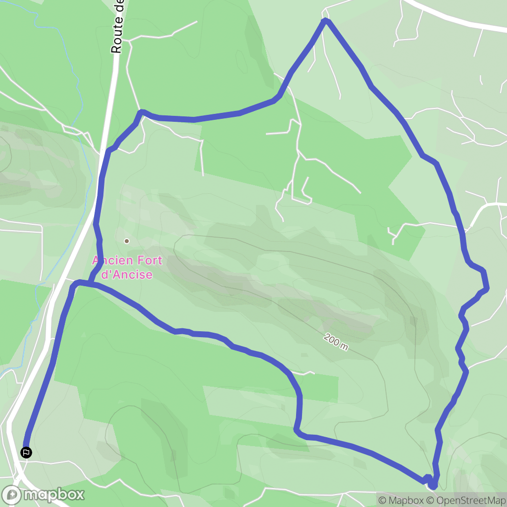 Eygalières : carte du parcours de randonnée - France