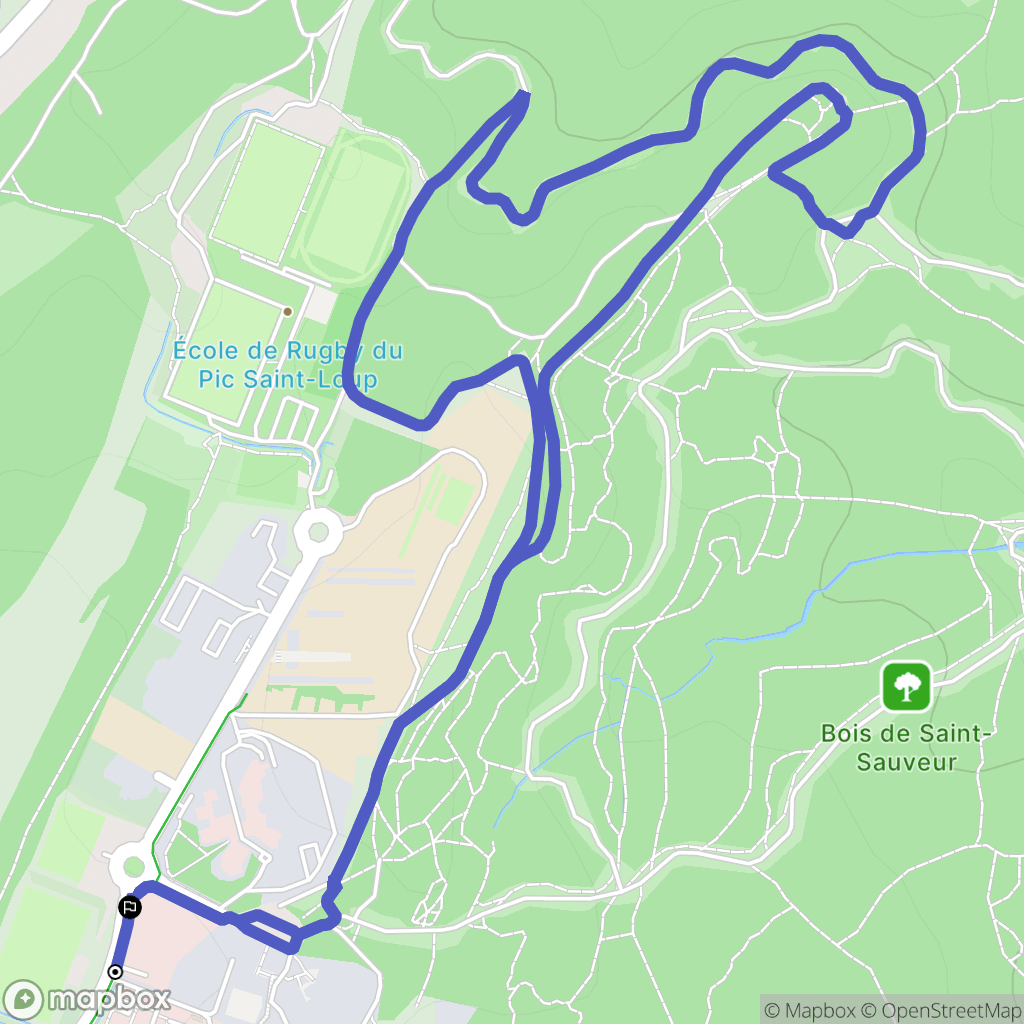 Saint-Clément-de-Rivière : carte du parcours de randonnée - France