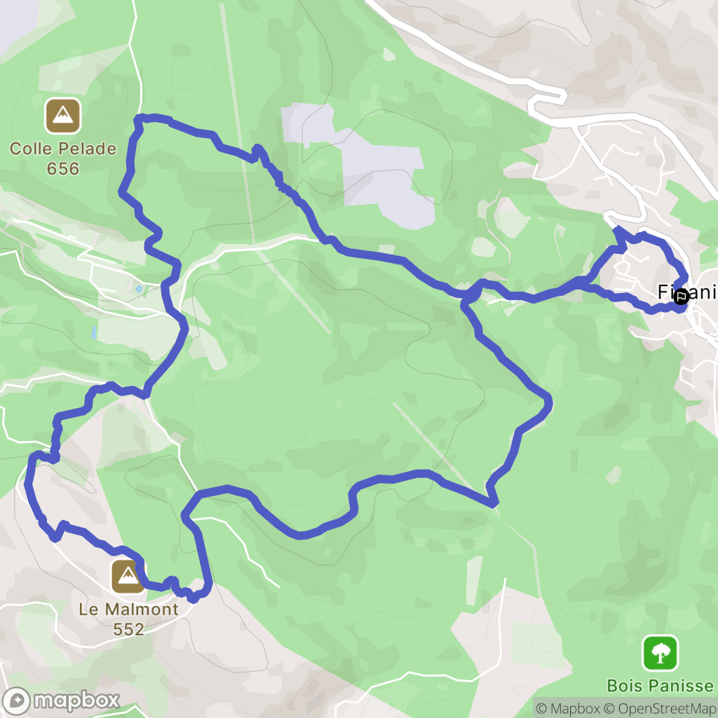 Figanières : carte du parcours de randonnée - France
