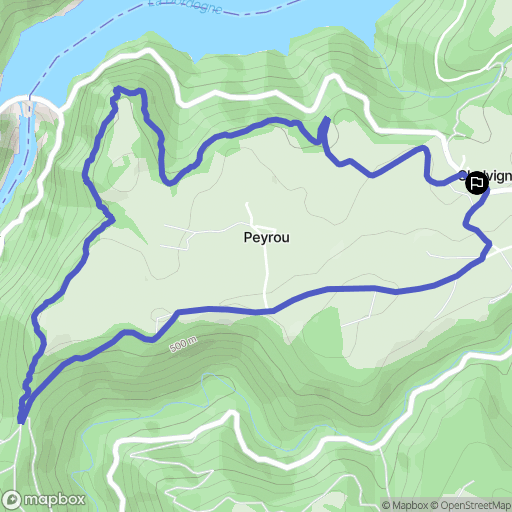 Chalvignac : carte du parcours de randonnée - France