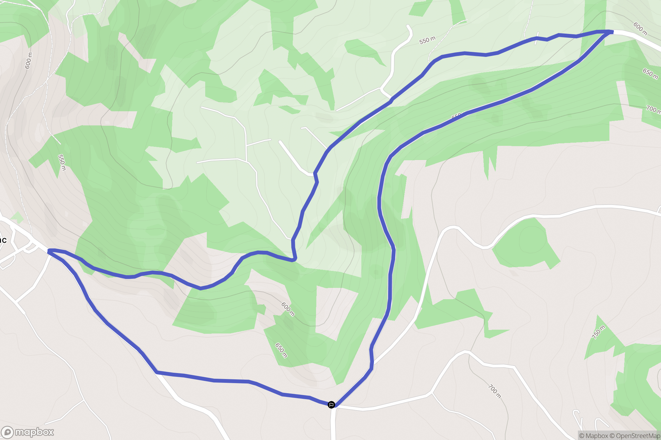 Espalion : carte du parcours de randonnée - France