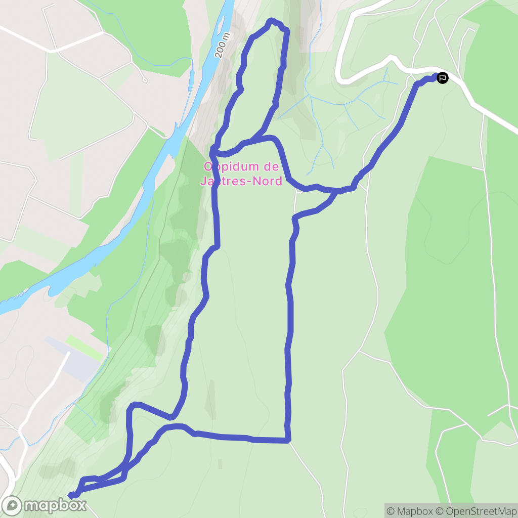 Lussas : carte du parcours de randonnée - France