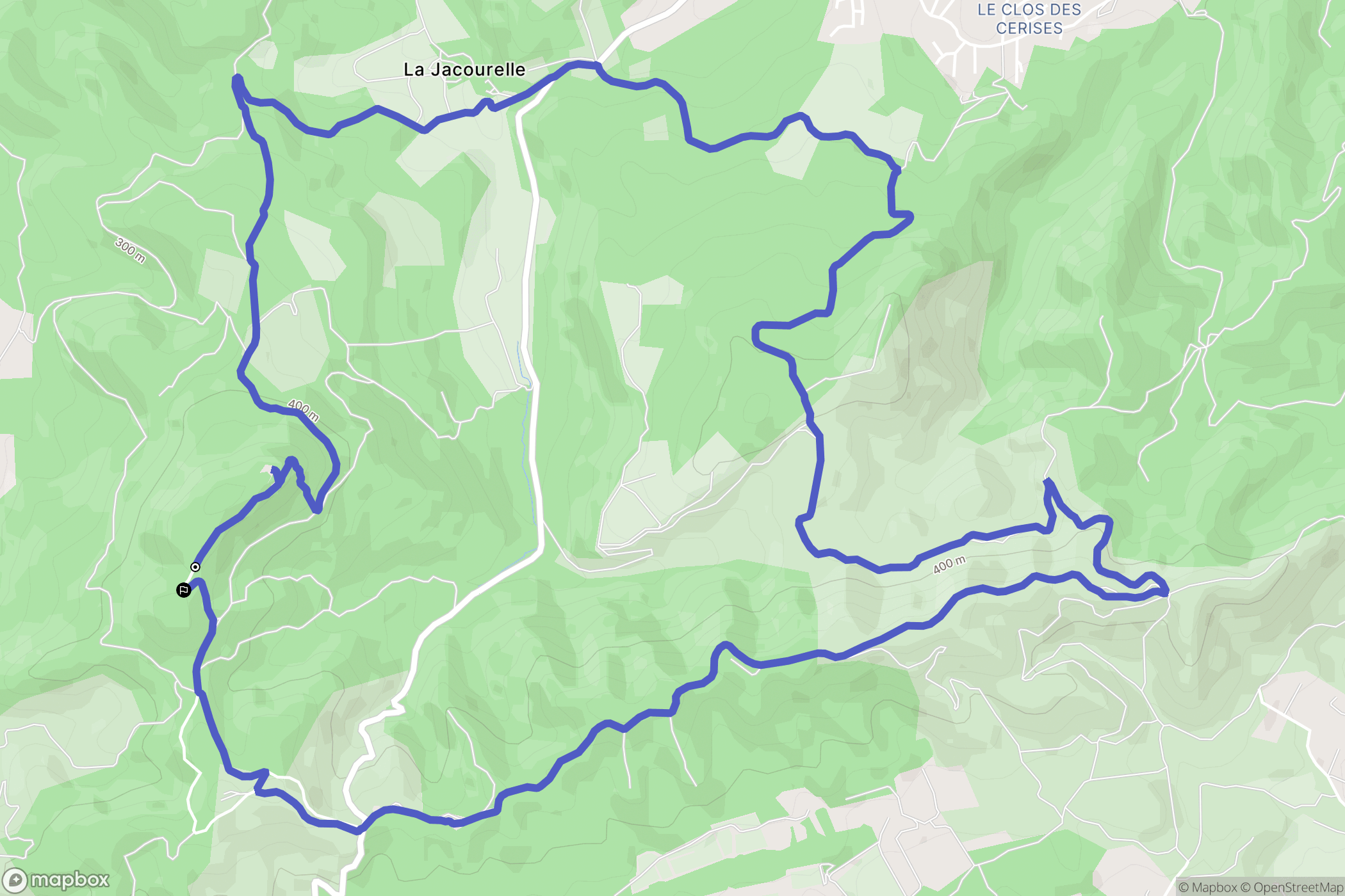 Lambesc : carte du parcours de randonnée - France