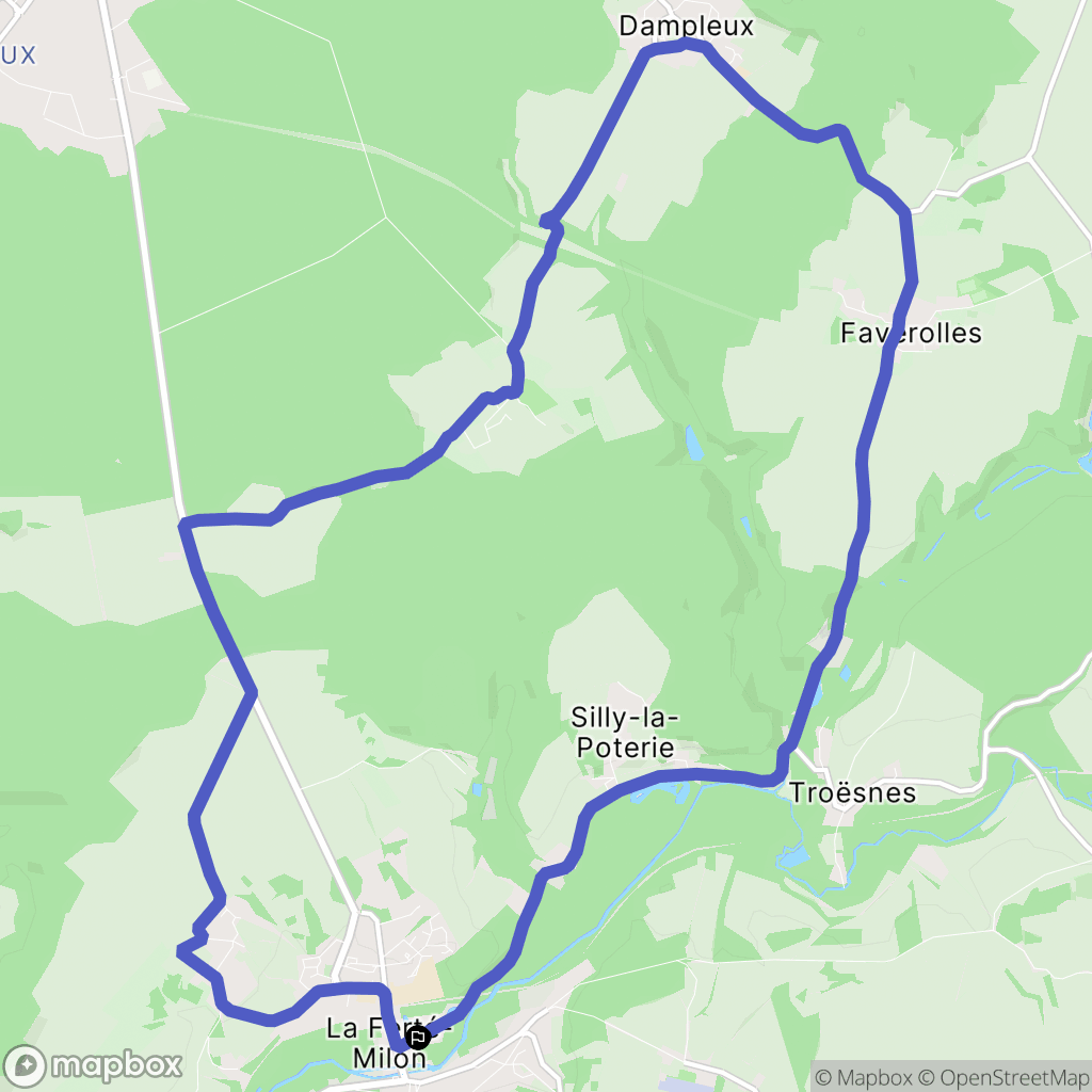La Ferté-Milon : carte du parcours de randonnée - France